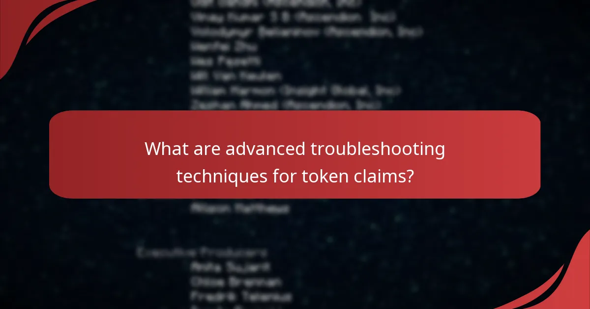 How can I troubleshoot token claim issues?